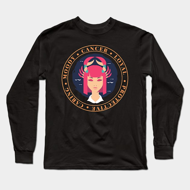 Cancer zodiac Long Sleeve T-Shirt by A Jersey Store